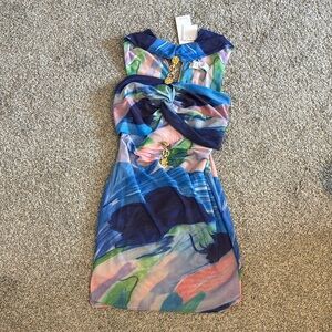 She Is Olia blue cutout mini dress NWT size XS